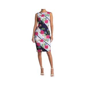 Vince Camuto Womens Multi Color Floral Sleeveless Tank Bodycon Dress Sz 14 NEW